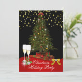 クリスマスツリークリスマスホリデーパーティー 招待状 (スタンド正面)