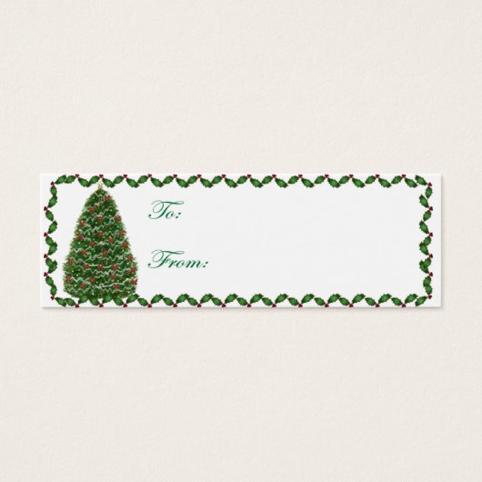クリスマスツリークリスマスラベルカード (正面)