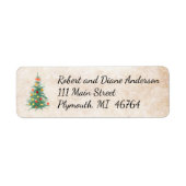 クリスマスツリークリスマス住所 シール (正面)