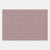 クリスマスツリーグリッターと雪片 |ピンク ラッピングペーパーシート (正面2)