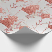 クリスマスツリーグリッターバラ金ゴールドシルバーグレーメタル ラッピングペーパー (角)