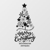 クリスマスツリーグリーティメリーングエリティカスタム ウィンドウサイン (シート)