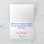 クリスマスツリーグリーティングカード付きパトカー カード (内部)