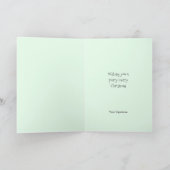 クリスマスツリーグリーンの下の猫 シーズンカード (内部)