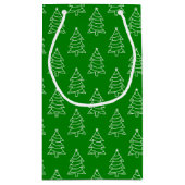 クリスマスツリーグリーンバックグラウンド抱き枕 スモールペーパーバッグ (裏面)
