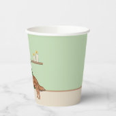 クリスマスツリーグリーン付きレッドゴールデンレトリバー 紙コップ (左)