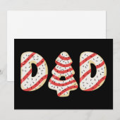 クリスマスツリーケーキお揃い家族パーティー父 シーズンカード (正面/裏面)