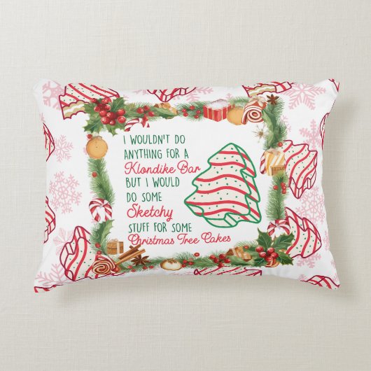 クリスマスツリーケーキの枕に何をすればいい アクセントクッション (正面)