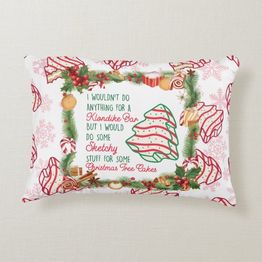 クリスマスツリーケーキの枕に何をすればいい アクセントクッション (裏面)