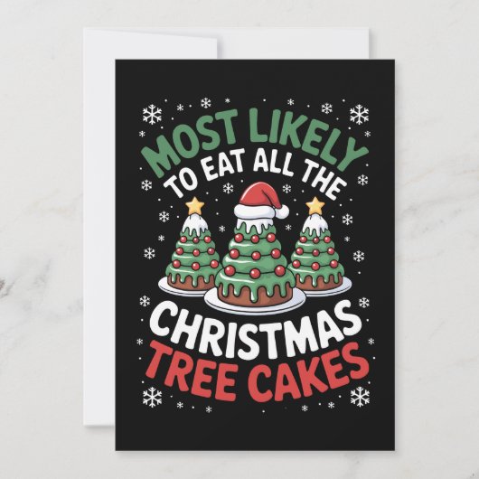 クリスマスツリーケーキを全部食べちゃう人 招待状 (正面)