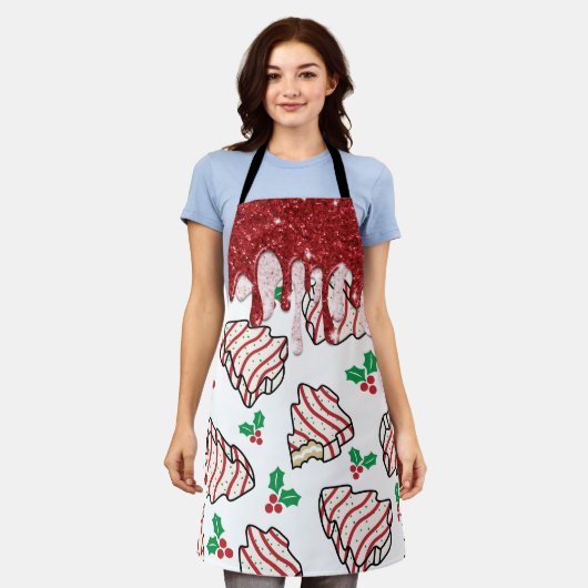 クリスマスツリーケーキエプロン エプロン (着用した状態)