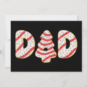 クリスマスツリーケーキマッチングファミリーパーティーパパ シーズンカード (正面)