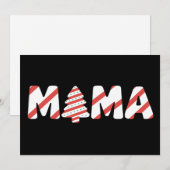 クリスマスツリーケーキマッチングファミリーパーティーママ シーズンカード (正面/裏面)