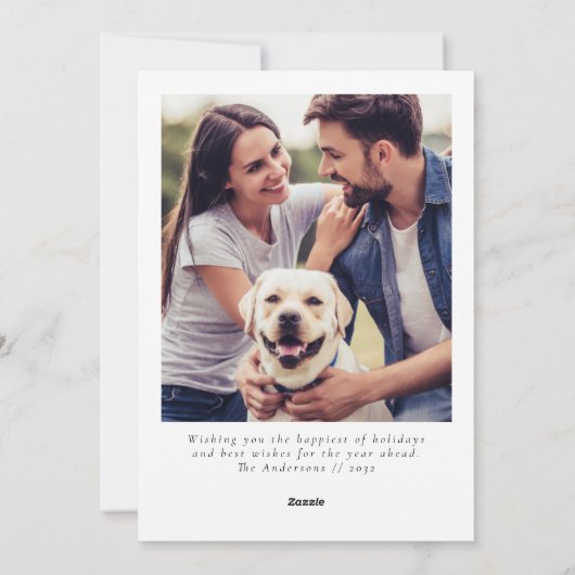 クリスマスツリーコケットのボウフォト シーズンカード (裏面)