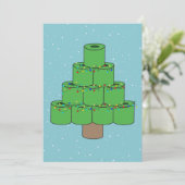 クリスマスツリーコビデ2021トイレ紙 おもしろい シーズンカード (スタンド正面)