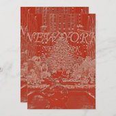 クリスマスツリーコレクション – ニューヨーク,ニューヨーク 招待状 (正面/裏面)