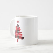 クリスマスツリーコーヒーマグ、バッファロープレイド コーヒーマグカップ (正面左)