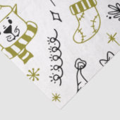 クリスマスツリーサンタが白いクリスマスを支える 薄葉紙 (詳細)