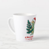 クリスマスツリーサンタイグアナ カフェラテマグ (左アングル)