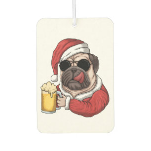クリスマスツリーサンタクロース衣装ビールドッグパップ カーエアーフレッシュナー