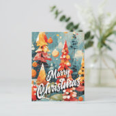 クリスマスツリーサンタグリーティング ポストカード (スタンド正面)