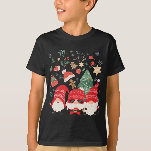 クリスマスツリーサンタハットおもしろい格言サンタクリスマス Tシャツ (正面)