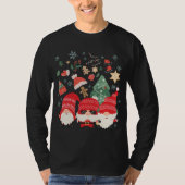 クリスマスツリーサンタハットおもしろい格言サンタクリスマス Tシャツ (正面)