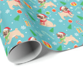 クリスマスツリーサンタプグキャンディカンオーナメント ラッピングペーパー (ロールコーナー)