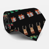 クリスマスツリーサンタプレゼントトナディアグリーンレッド ネクタイ (ロール)