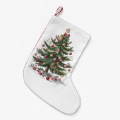 クリスマスツリーサンタメリークリスマス スモールクリスマスストッキング (正面 (吊り時))