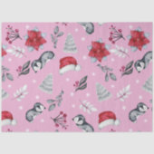 クリスマスツリーサンタ帽子ウィンターフローラクリスマス 薄葉紙 (正面)