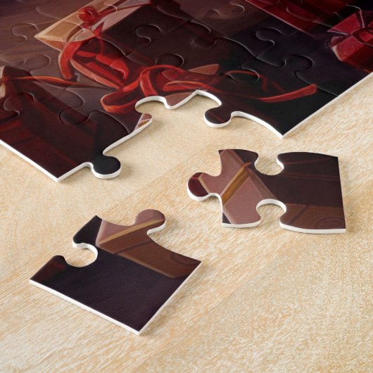 クリスマスツリーサンタ節アットホームホリデーアート ジグソーパズル (側面)