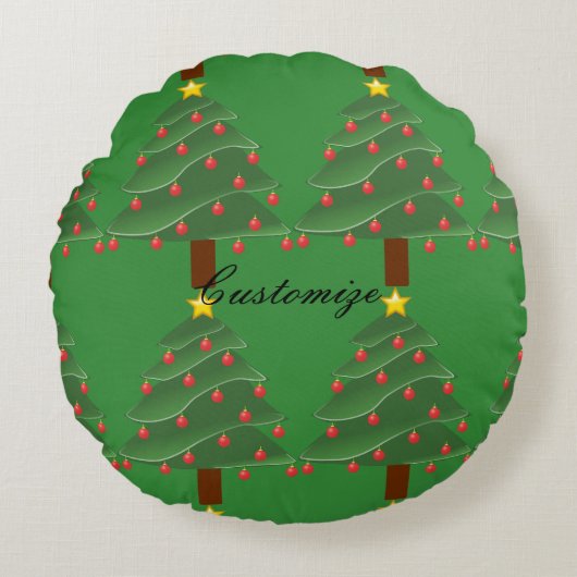 クリスマスツリーサンダーコーブ ラウンドクッション (正面)