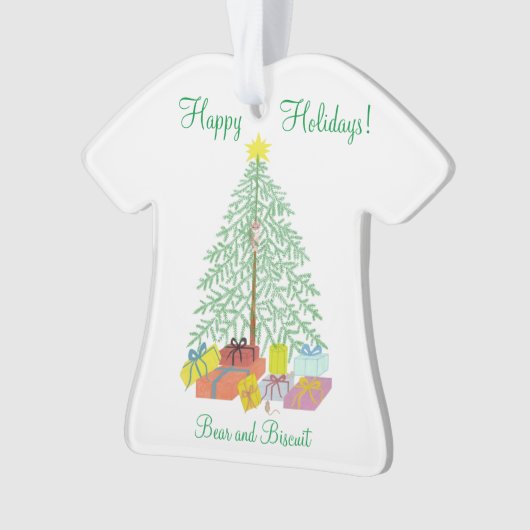 クリスマスツリーシャツ型オーナメント オーナメント (正面)