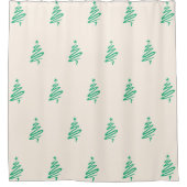 クリスマスツリーシャワーカーテン シャワーカーテン (正面)