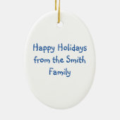 クリスマスツリーシュガークッキーホリデイベーキング セラミックオーナメント (裏面)