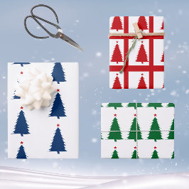 クリスマスツリーシルエットアート ラッピングペーパーシート