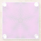 クリスマスツリーシルエット&パープルスターグラデーション ガラスコースター (裏面)