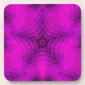 クリスマスツリーシルエット&パープルスターグラデーション コースター (正面)