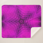 クリスマスツリーシルエット&パープルスターグラデーション シェルパブランケット (正面(横))