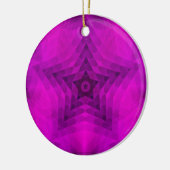 クリスマスツリーシルエット&パープルスターグラデーション セラミックオーナメント (左)