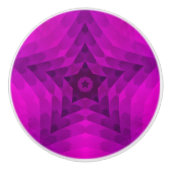 クリスマスツリーシルエット&パープルスターグラデーション セラミックノブ (正面)