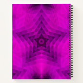 クリスマスツリーシルエット&パープルスターグラデーション ノートブック (裏面)