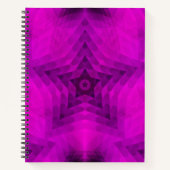 クリスマスツリーシルエット&パープルスターグラデーション ノートブック (正面)