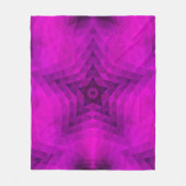 クリスマスツリーシルエット&パープルスターグラデーション フリースブランケット (正面)