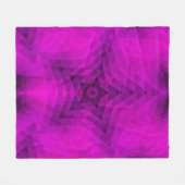 クリスマスツリーシルエット&パープルスターグラデーション フリースブランケット (正面(横))