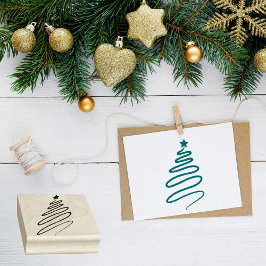 クリスマスツリーシルエット ラバースタンプ