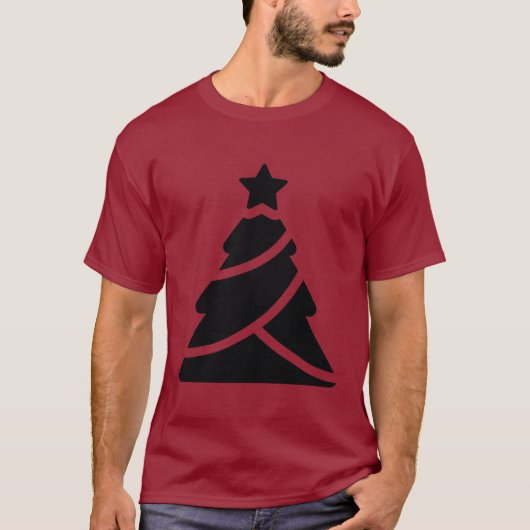 クリスマスツリーシルエット Tシャツ (正面)