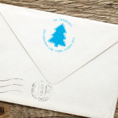 クリスマスツリーシンプル差出人住所かわいい休日 セルフインキングスタンプ