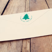 クリスマスツリーシンプル差出人住所かわいい休日 セルフインキングスタンプ